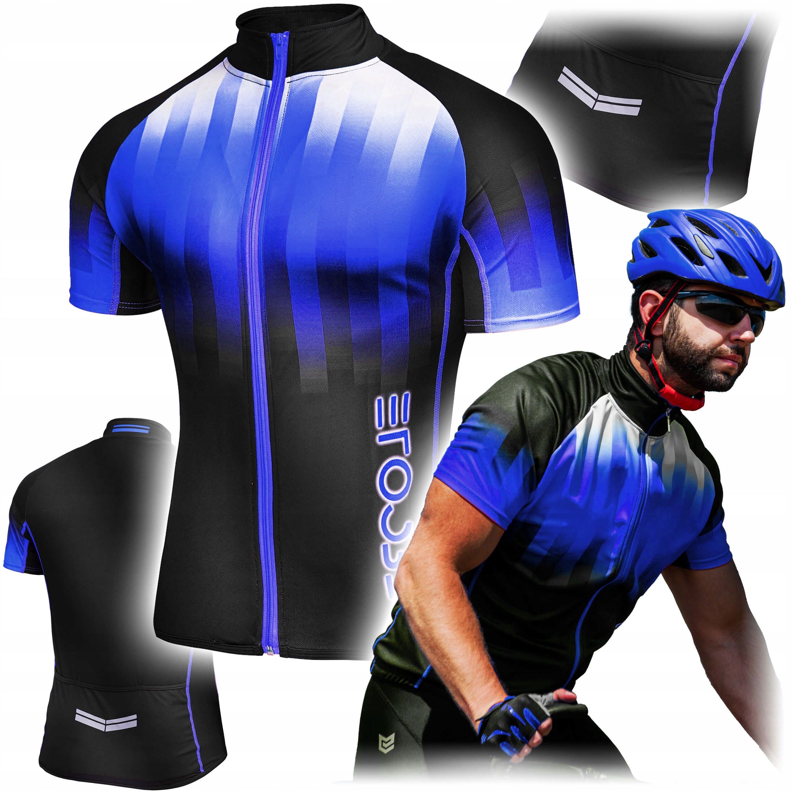 Pánská cyklistická Mikina Modrá mikina, velikost 4XL