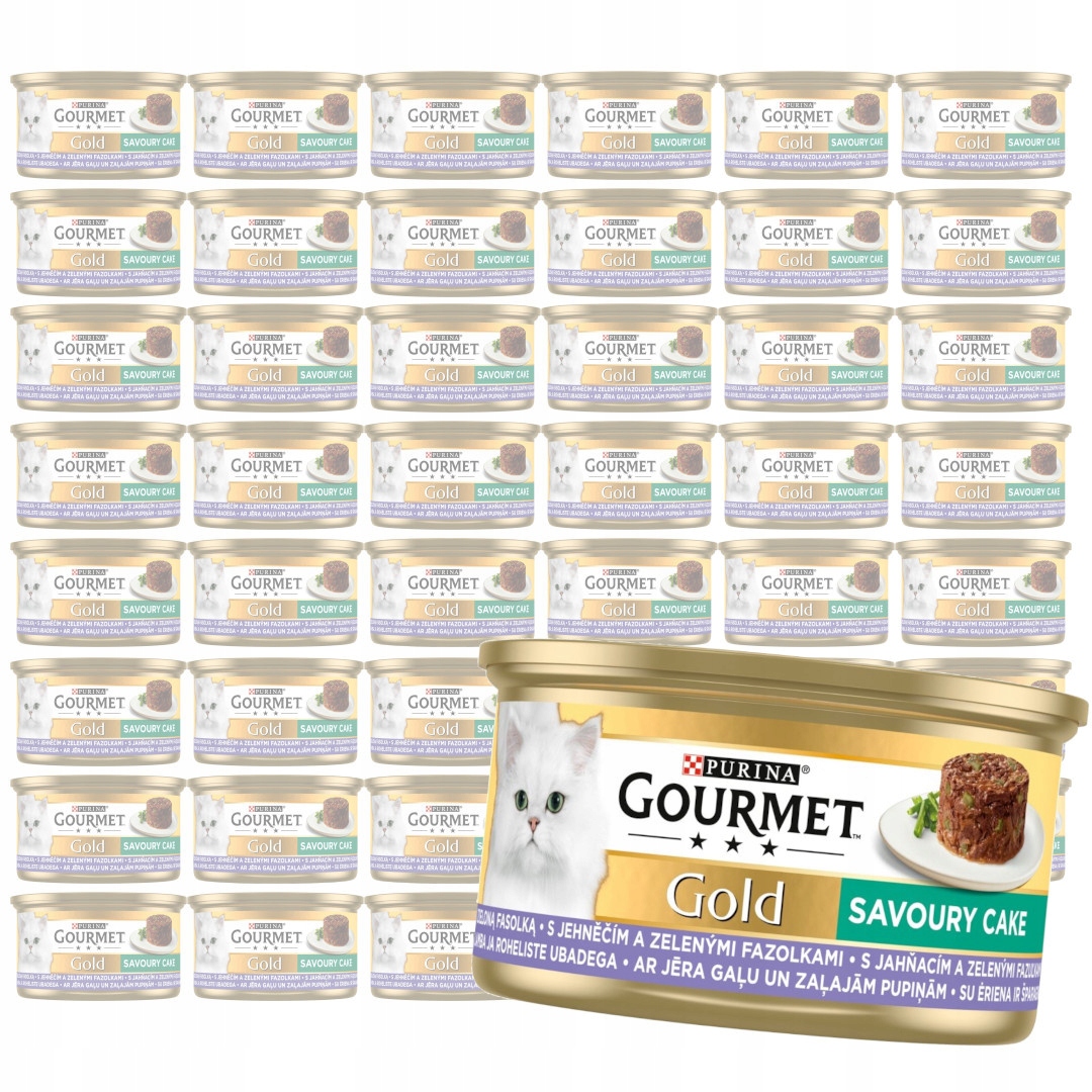 Purina Gourmet Gold Savory Cake jehněčí a Pro Kočky Krmivo