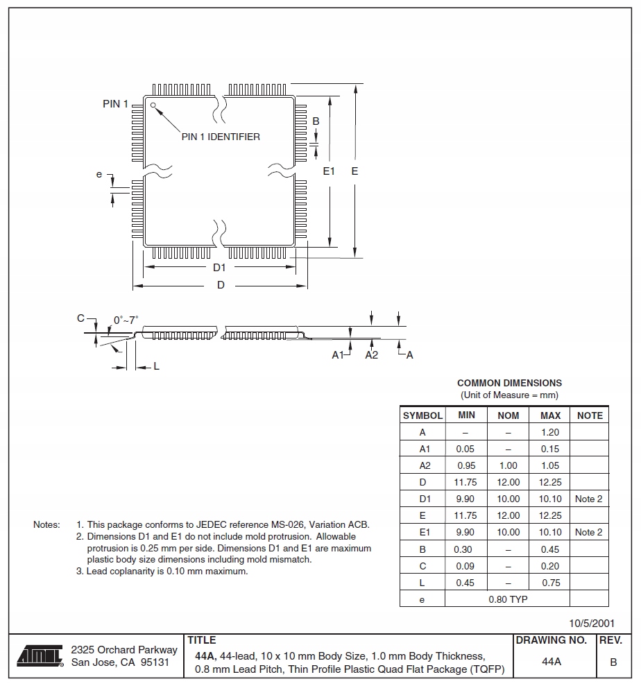 MIKROKONTROLER ATMega32A-PU DIP40 Waga produktu z opakowaniem jednostkowym 0.05 kg