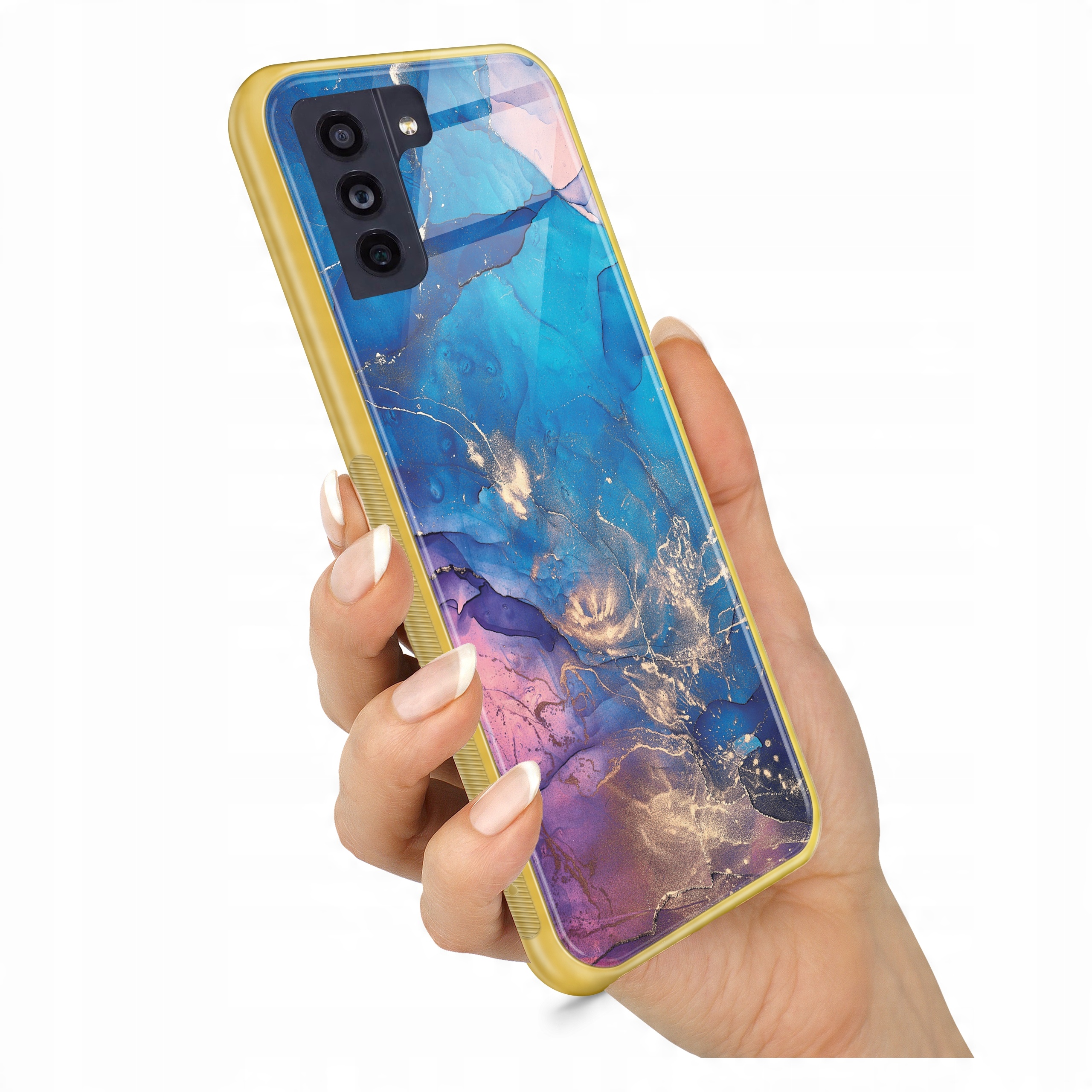 

Etui Złote Szklane do Samsung Galaxy S22+ Plus