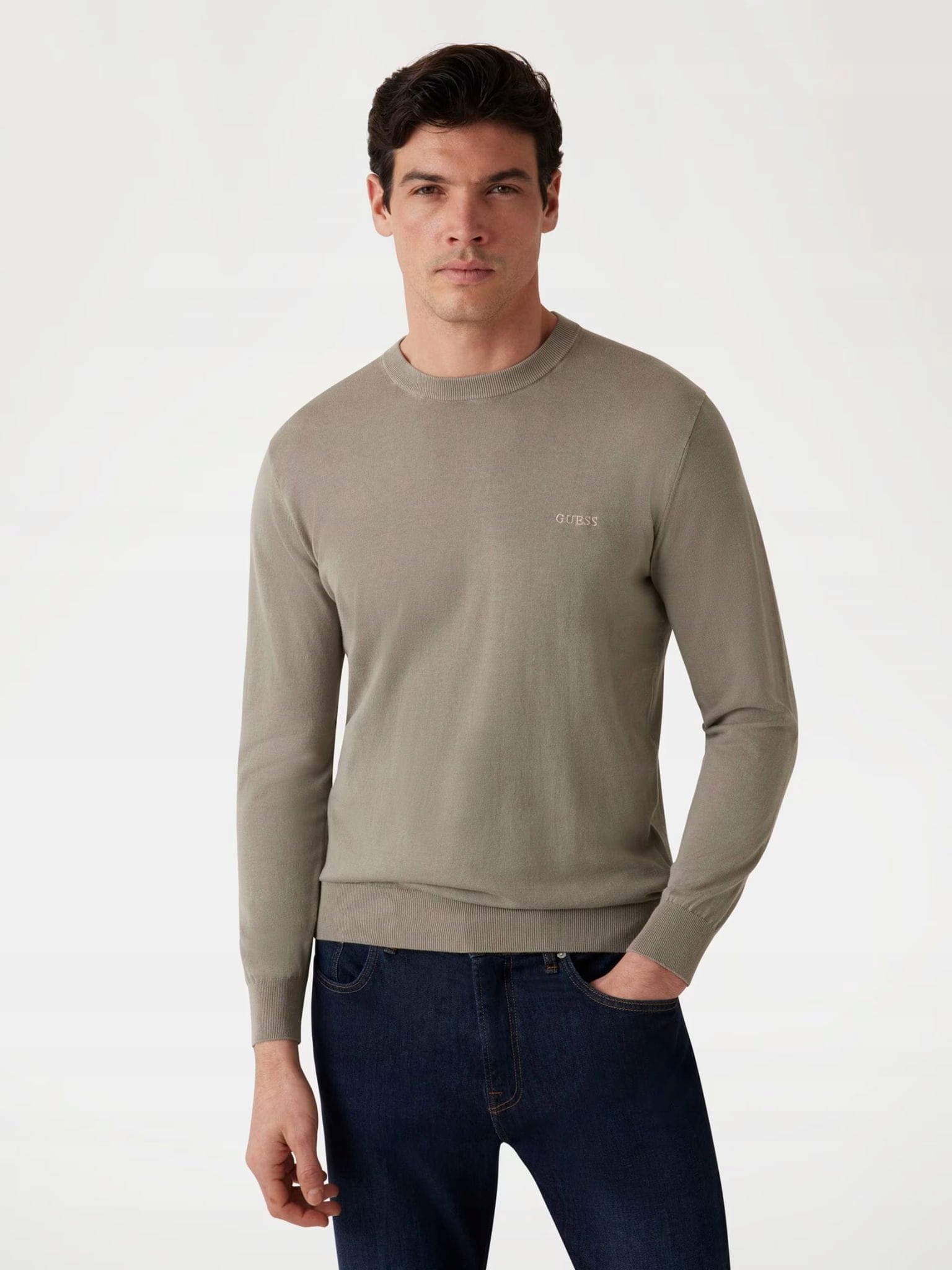 Pánský svetr Guess M4GR06 Z3DN1 olivový L