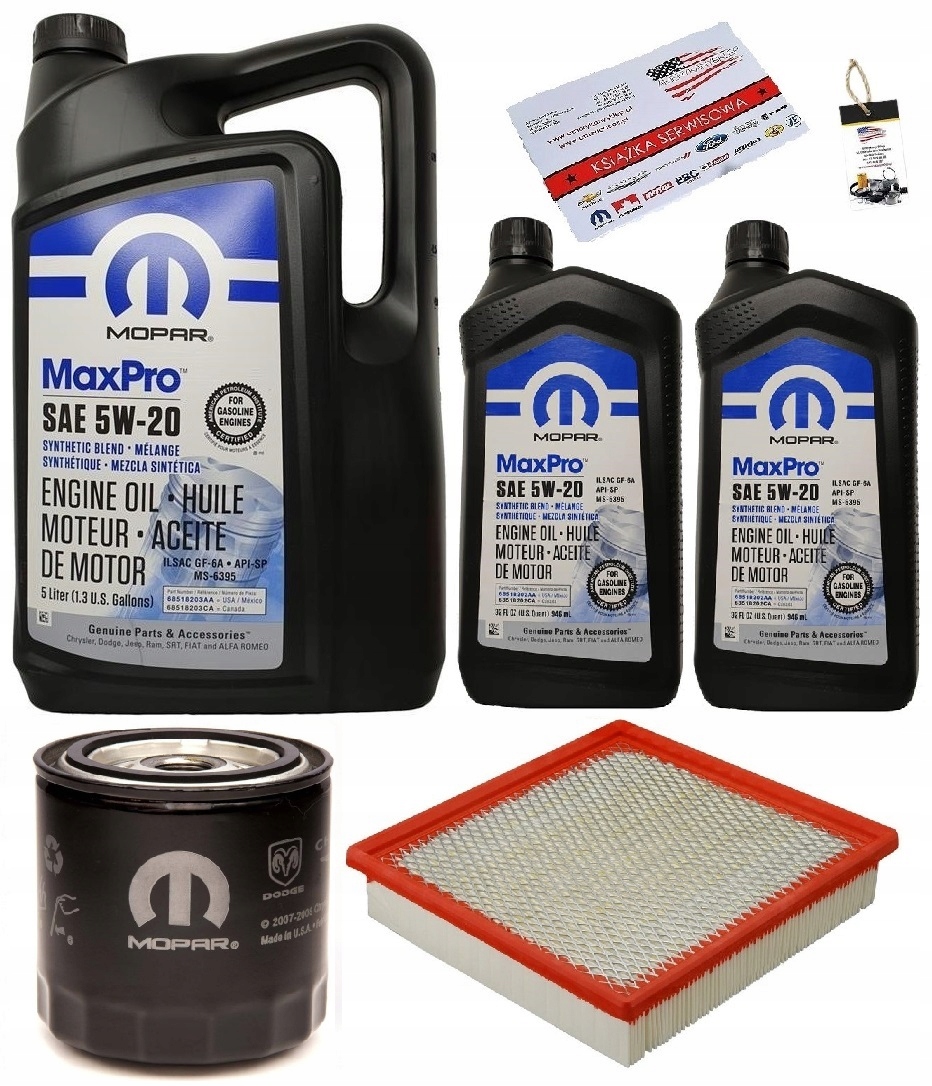 MOPAR 5W20 + FILTRY CHRYSLER ASPEN 5,7 2007R
