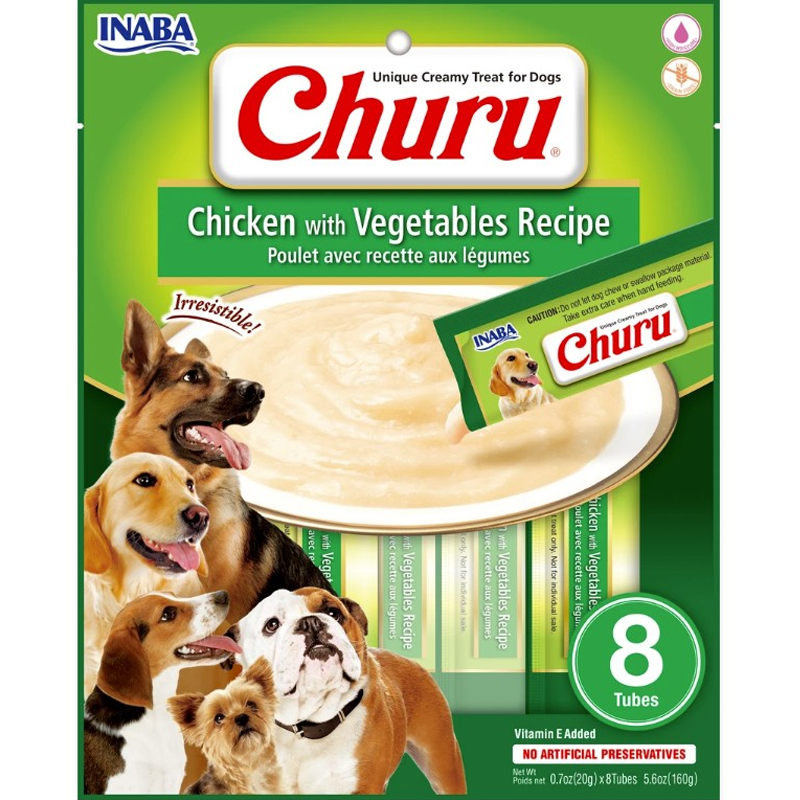 Inaba Churu Krémová Pamlsek Kuře Zelenina 8 ks