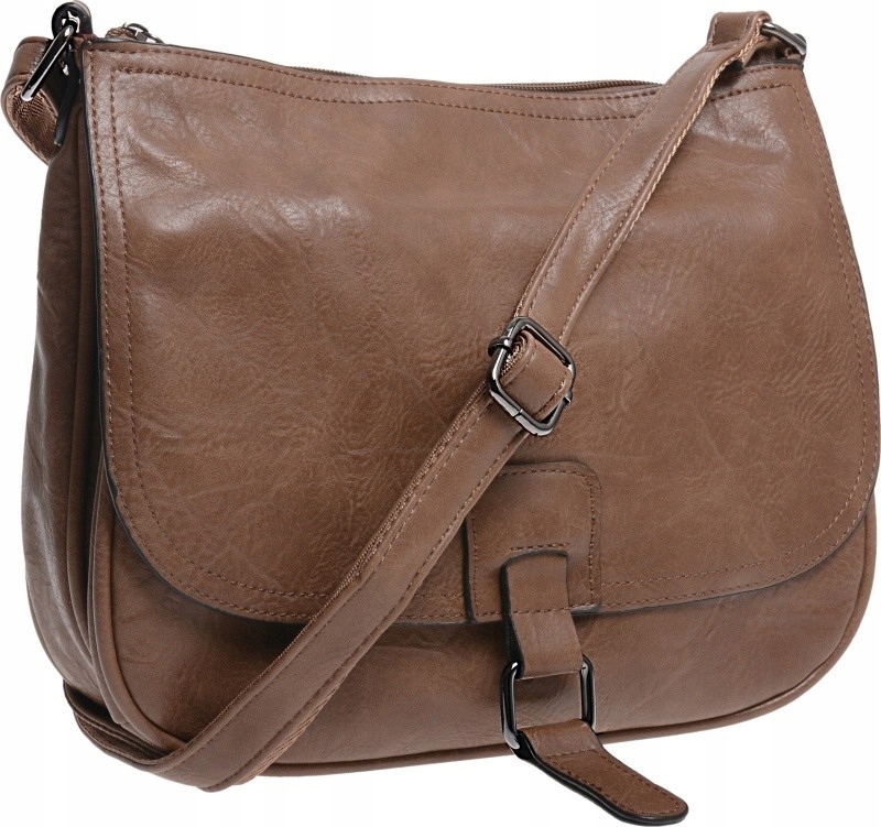 Klasyczna Torebka Średnia Damska Listonoszka khaki