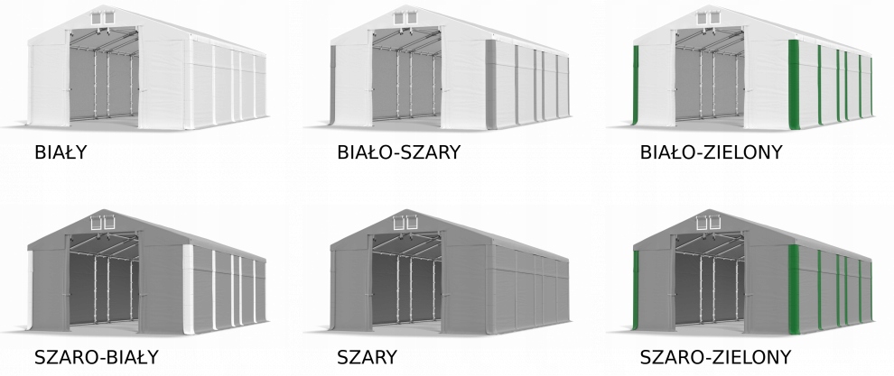 Namiot Garażowy 4x9m [2,5m] Magazynowy DAS 580 W Długość 9 m