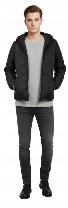 Indicode Pánská Zimní Bunda Prošívaná S Kapucí Černá S K1I
