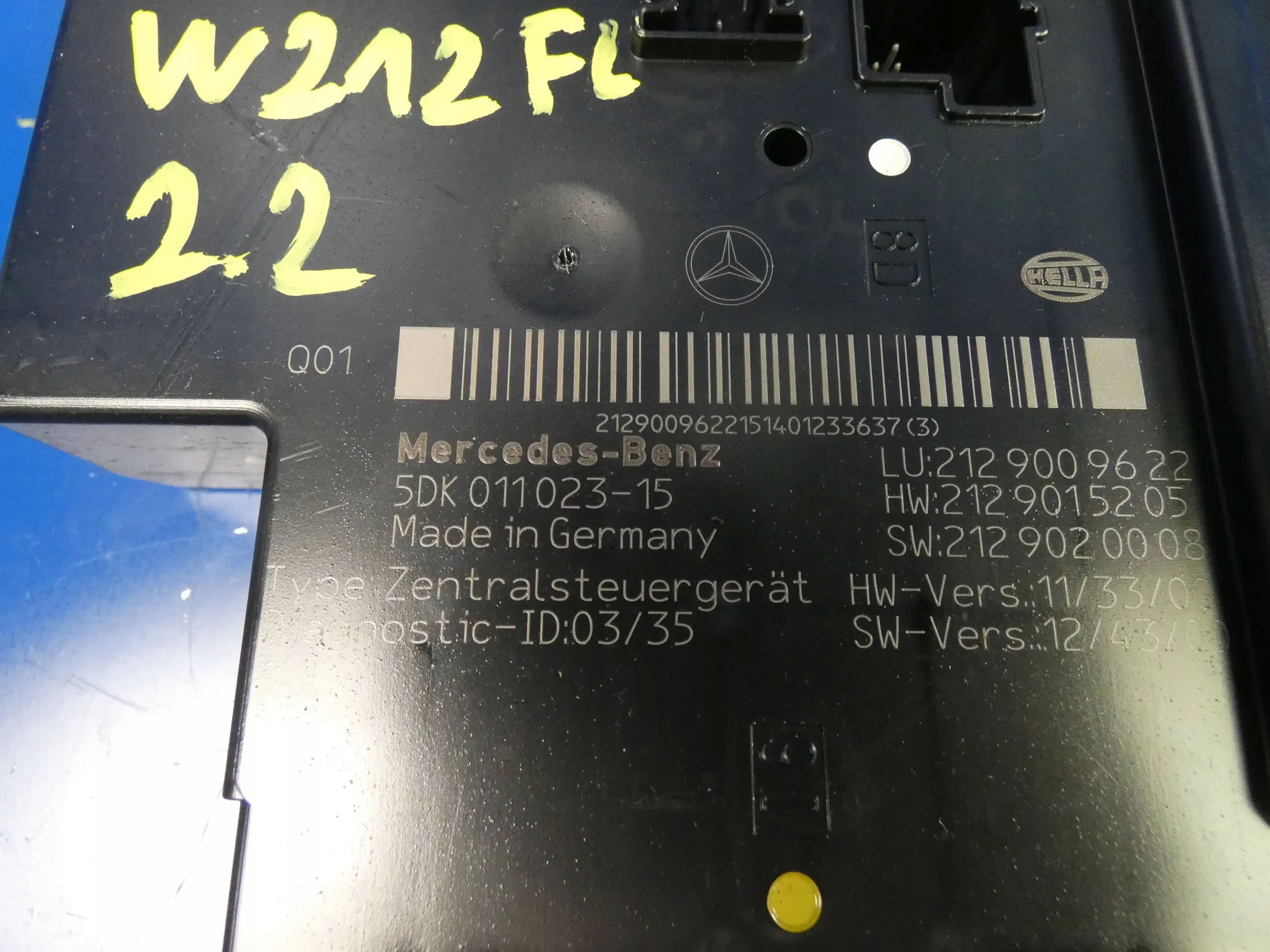 Mercedes E KLASA W212 module control unit SAM