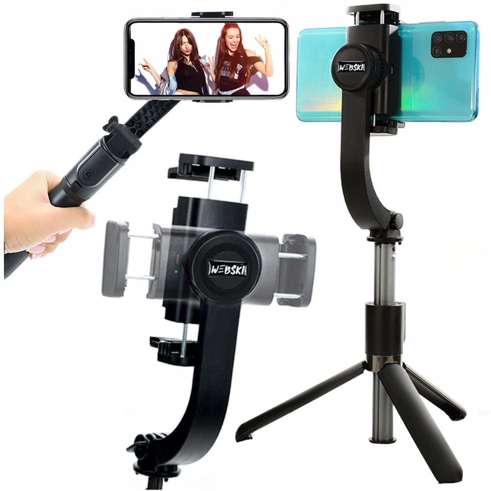 SELFIESTICK TRIPOD STATYW GIMBAL 360 KIJ SELFIE DO iPhone 11 12 13 14