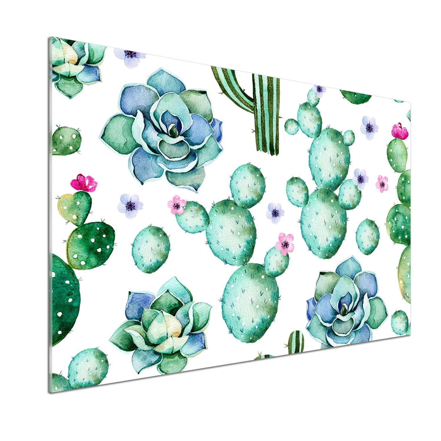 Sklenený panel do kuchyne Kaktusy 100 x 70 cm Lepidlo