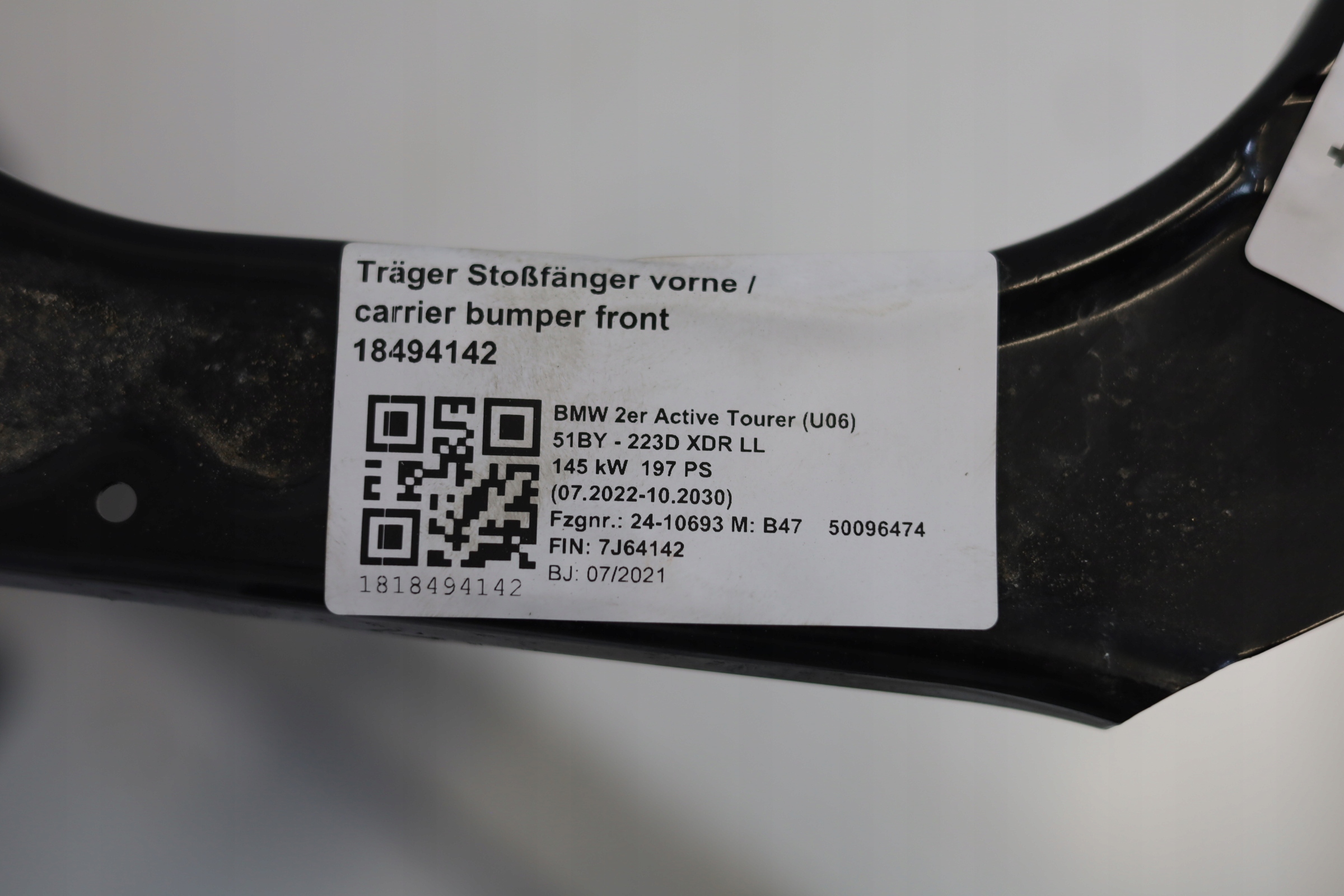 WZMOCNIENIE PAS Z CHŁODNICAMI RADAR BMW U06 223D 197KM Producent części BMW OE