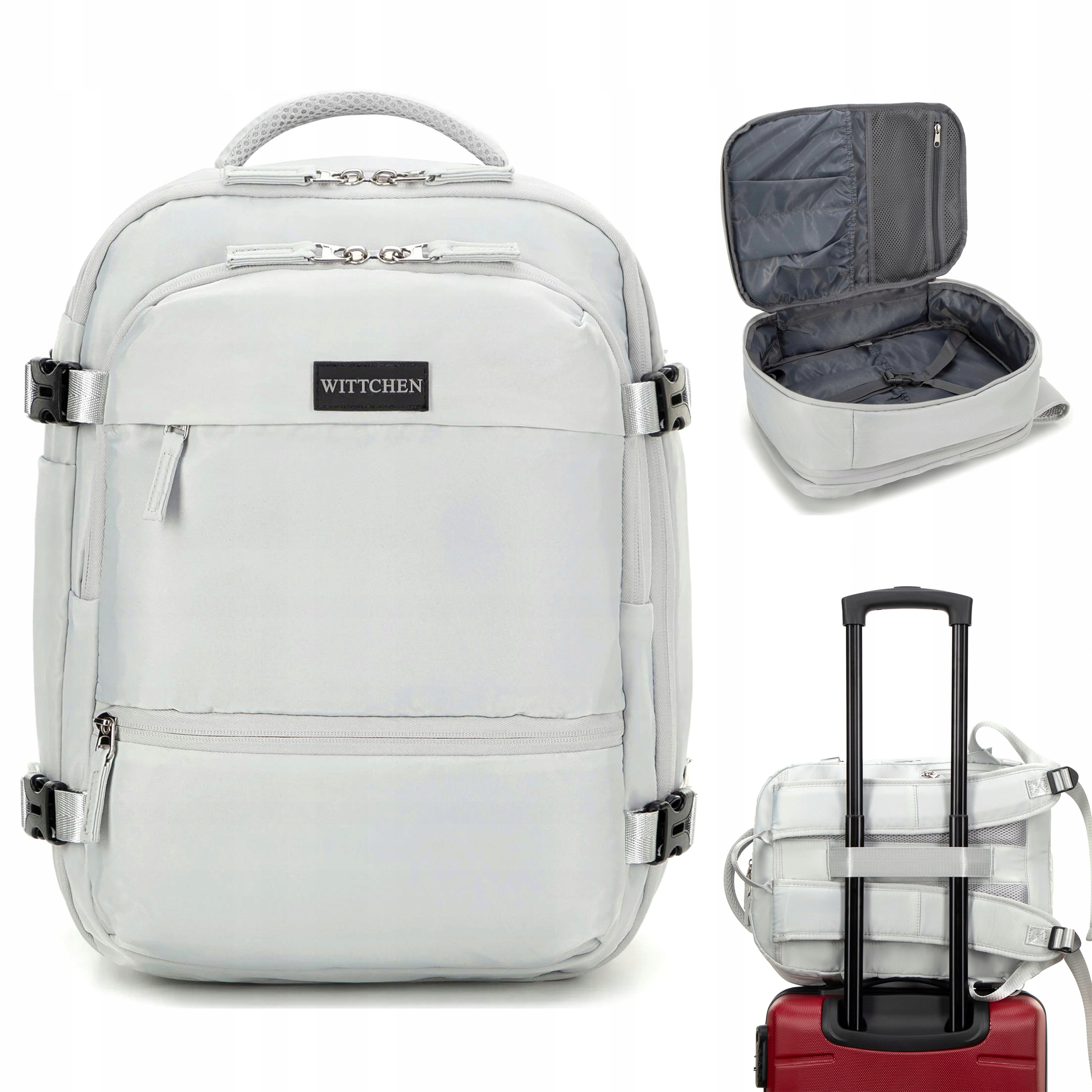 Plecak Wittchen 56-3S-018-80 do samolotu bagaż podręczny złamana biel