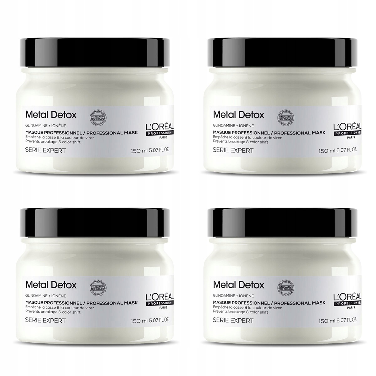 Zestaw L'Oréal Professionnel Metal Detox maska do włosów 150 ml x4szt