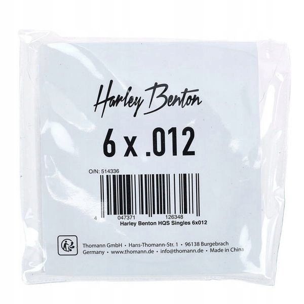 Paczka strun E1 do gitary 6 x .012 Hqs Harley Benton