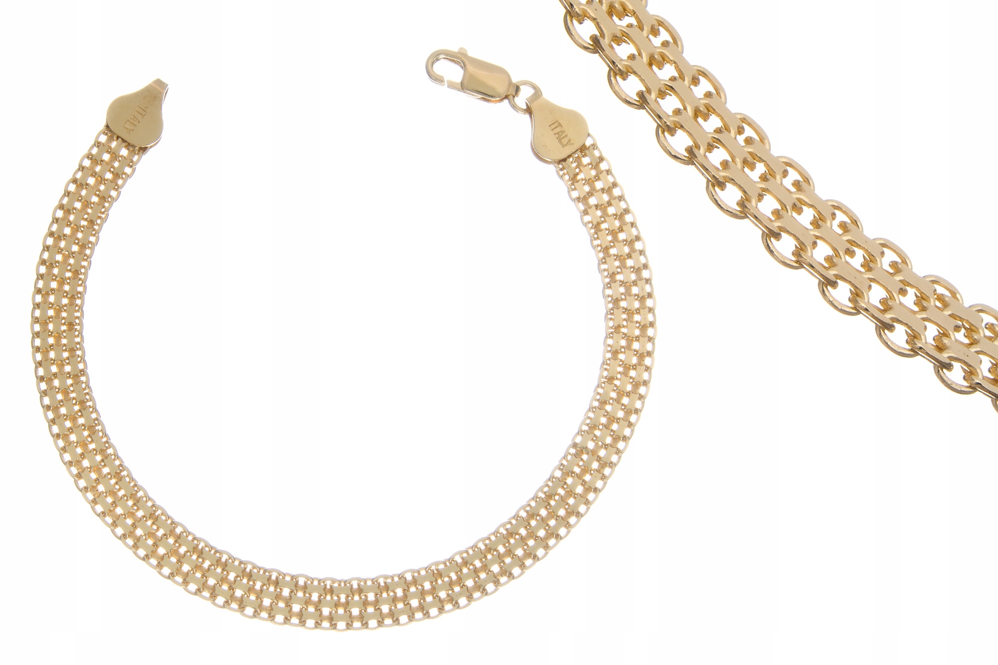 Stříbrný Náramek Bismack 4 Řady 21CM Italy 6MM