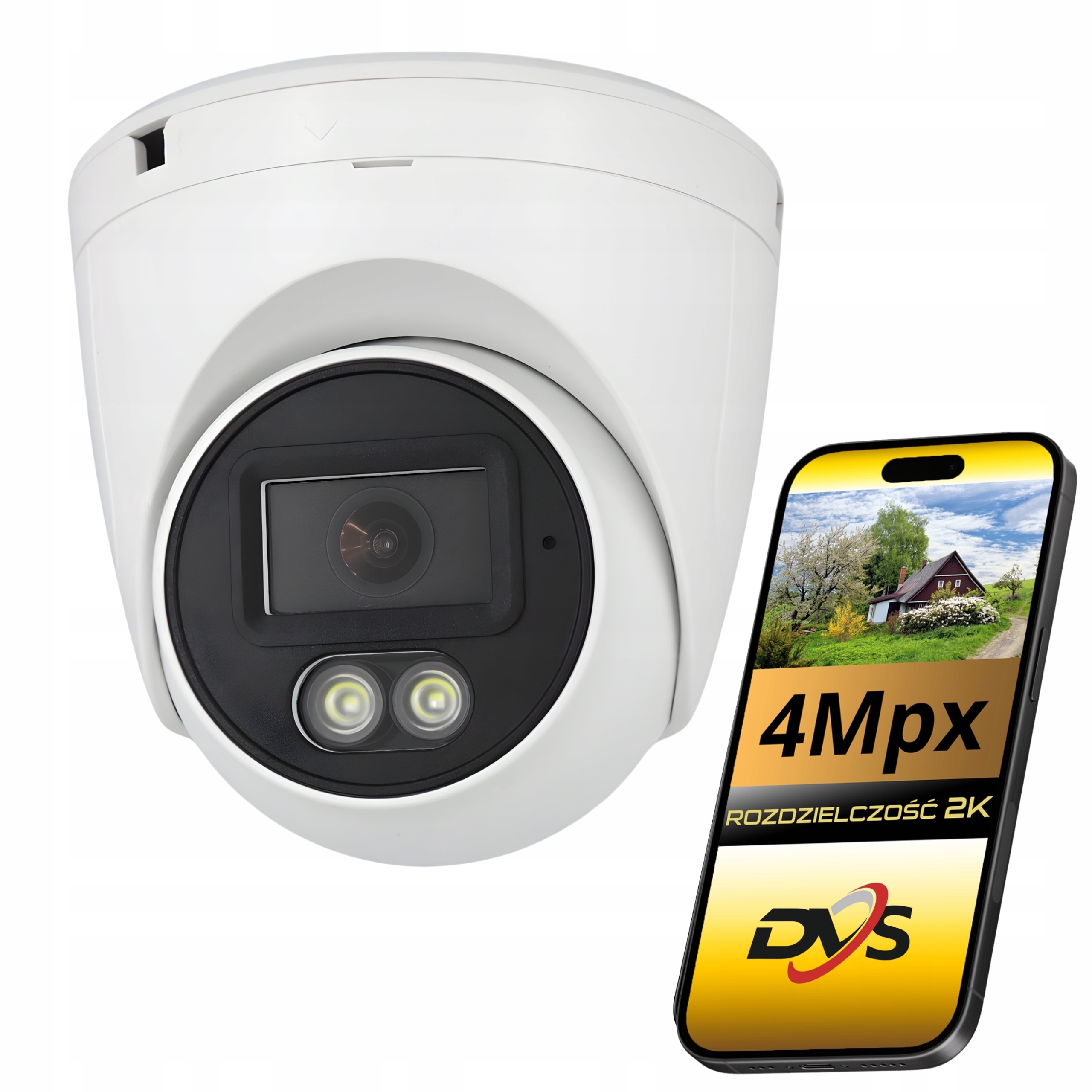 Venkovní Ip kamera PoE 4Mpx Onvif IP67 Ir Led pro monitorování kopule Dvs