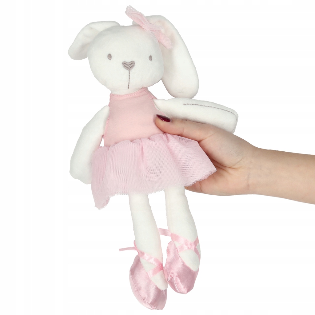 MASKOTKA PLUSZOWA KRÓLIK W RÓŻOWEJ SUKIENCE 42CM Wiek dziecka 0 +