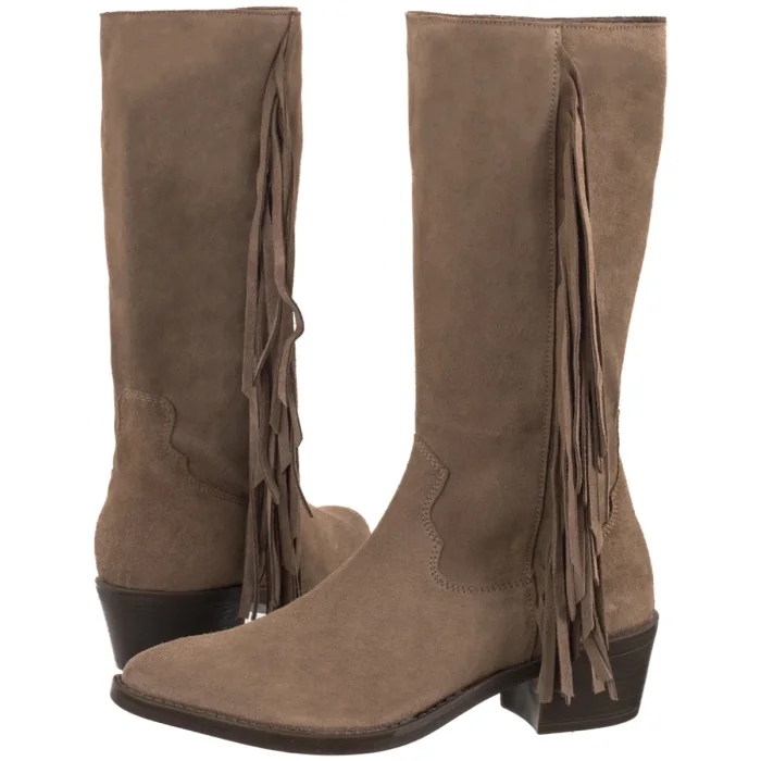 Dámské Kožené Kozačky Ryłko Pískové 4ZXT9___M_5IM Béžové