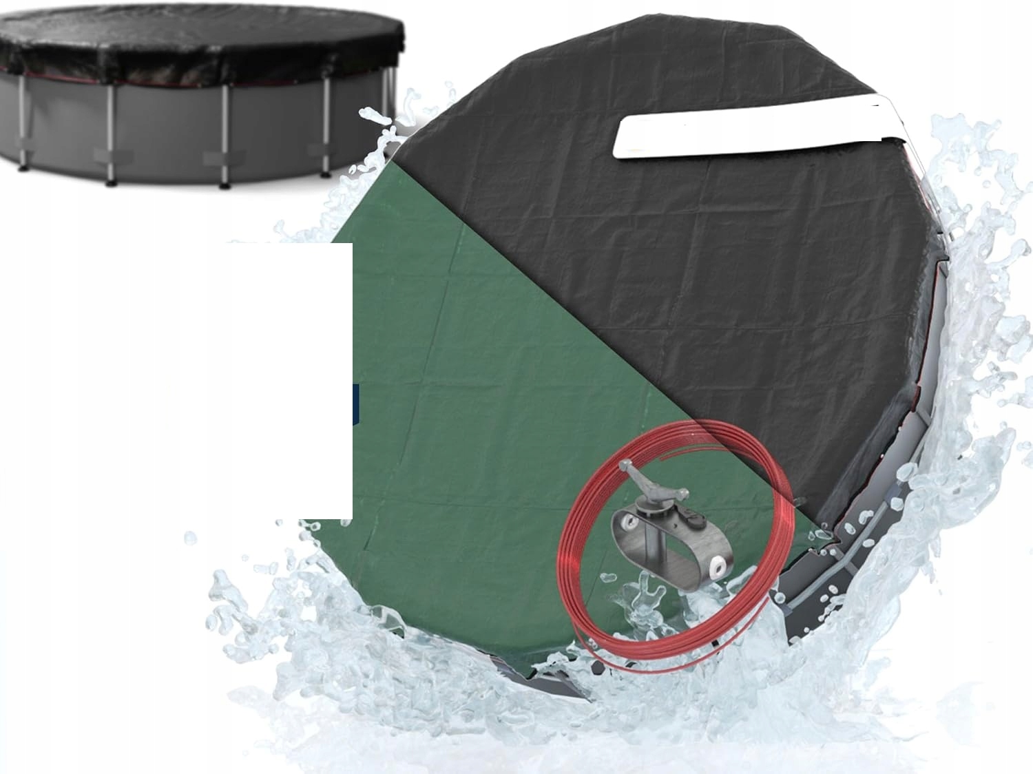 Bazénová krytina Planenfux PP03 okrúhla 450/520 cm Pe 200 g/m² Uv odolná