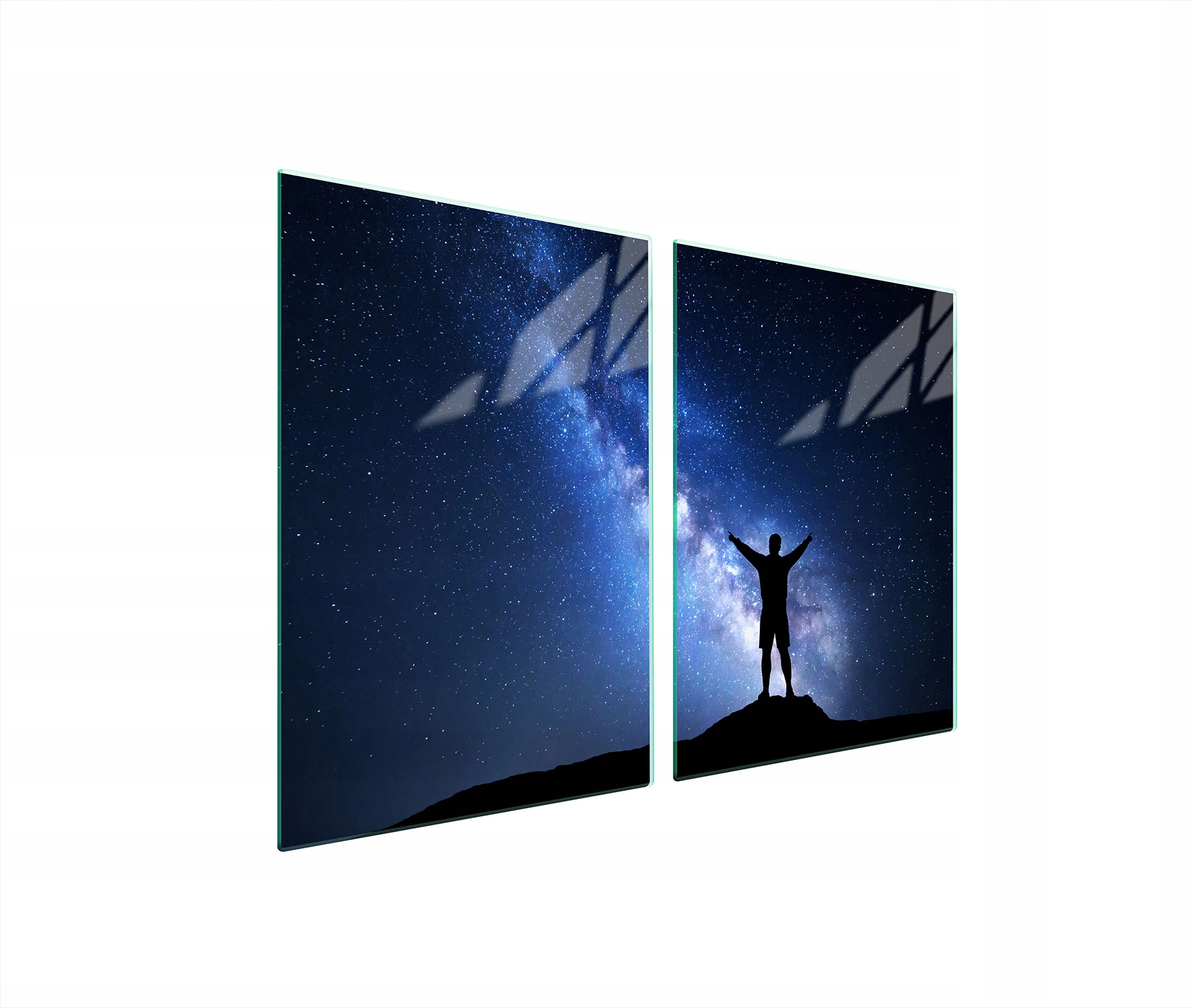Skleněná Ochranná Deska Do Kuchyně 2x45x52 Hvězdy Tvrzené Sklo