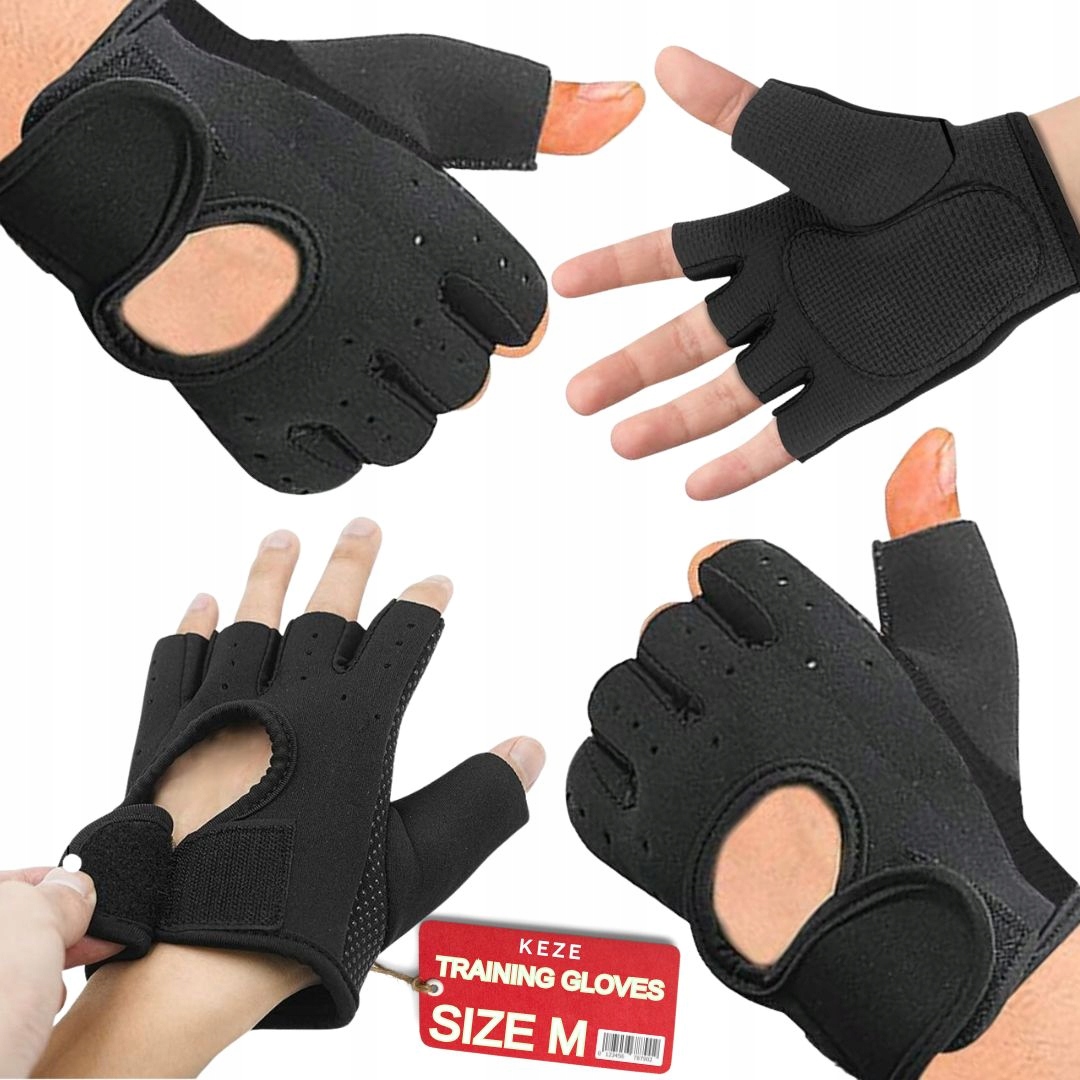 RĘKAWICZKI FITNESS TRENING SIŁOWNIA CROSSFIT DO ĆWICZEŃ SIŁOWYCH ROZMIAR M