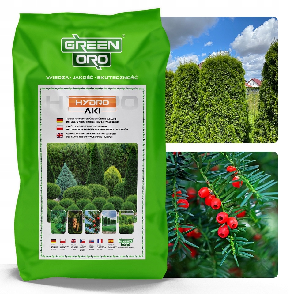 Jesenné hnojivo pre tuje, ihličnany, cisy, smreky, jedle, borovice, borievky Aki 24kg