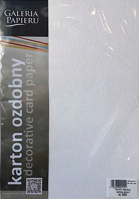 

Karton ozdobny Skóra 230g Biały 202201