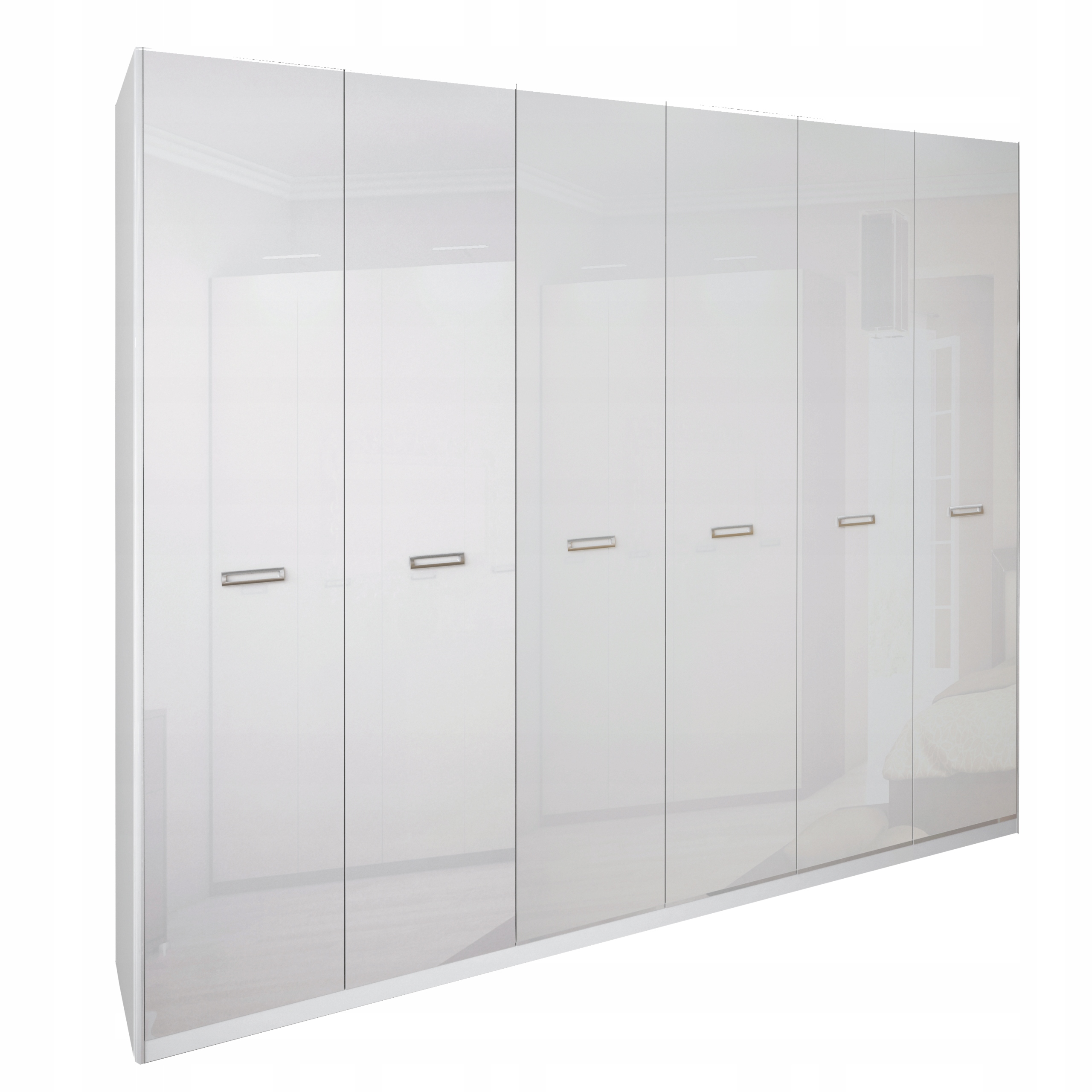 

Nowoczesna Biała Szafa Garderoba Wysoki Połysk