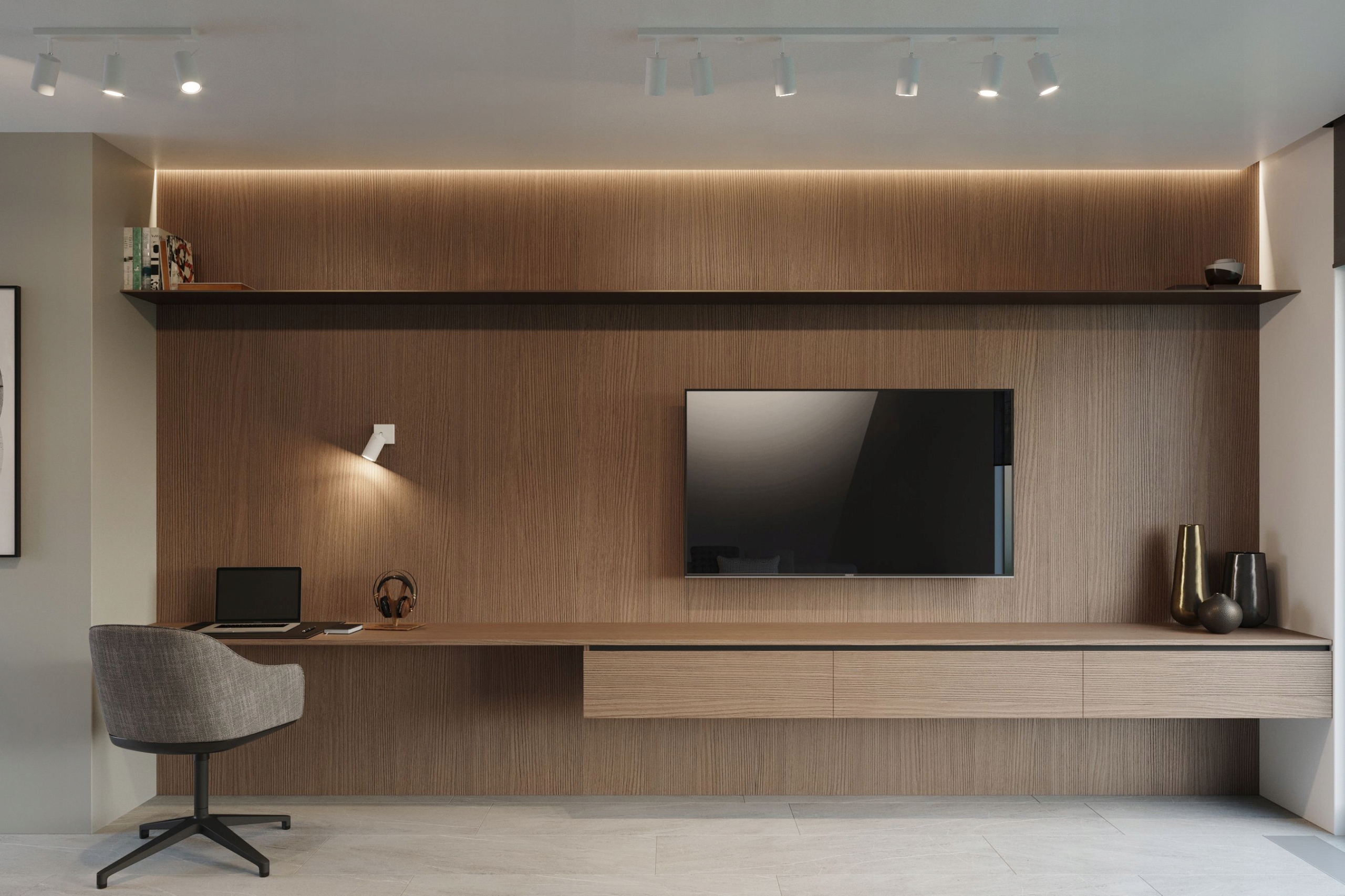 Biały kinkiet listwa regulowana 3xGU10 spot tuba Kolekcja Ring