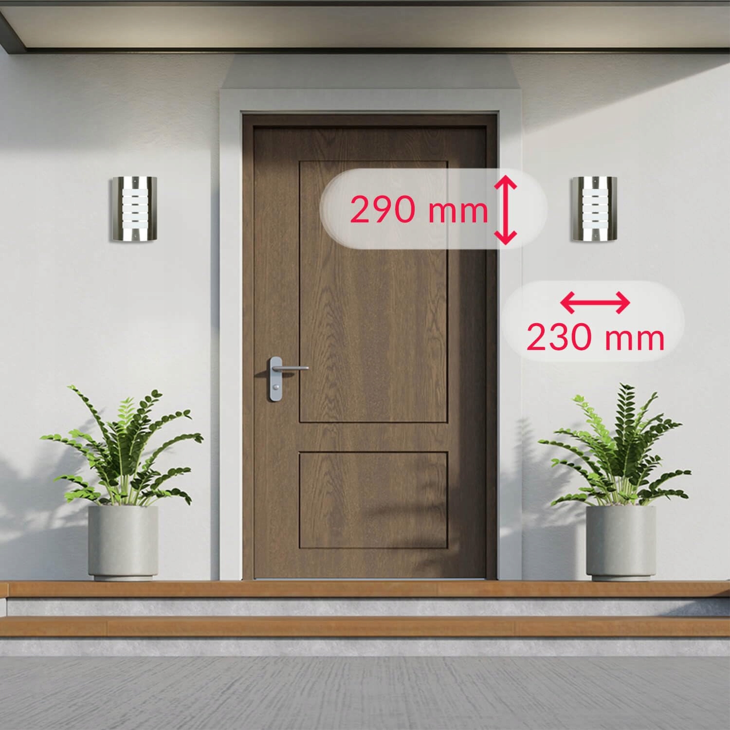 Lampa Ścienna Zewnętrzna Stal Nierdzewna Srebrna Ogród Taras IP44 LYNMARK — miniatura 9