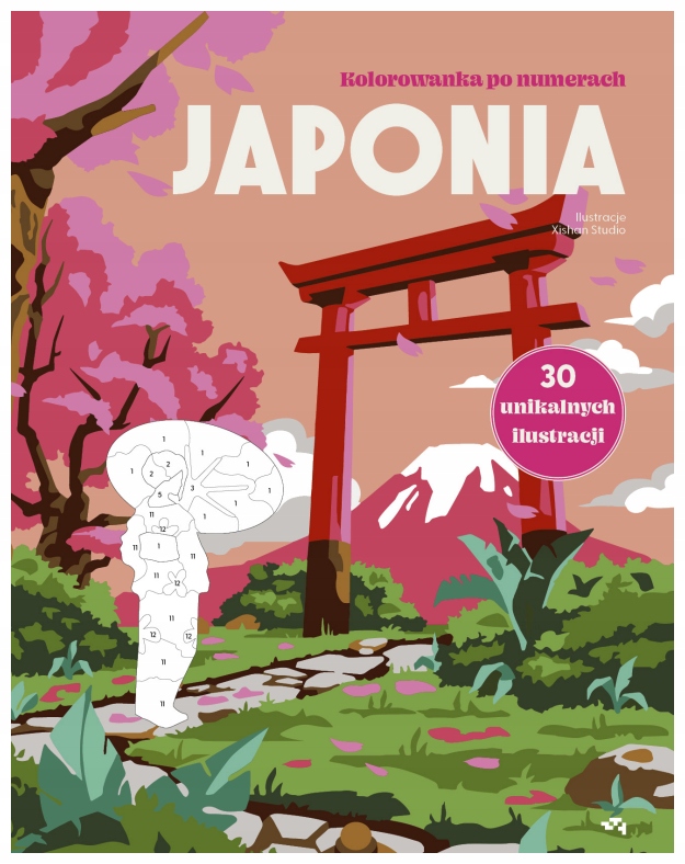 Japonia. Kolorowanka po numerach