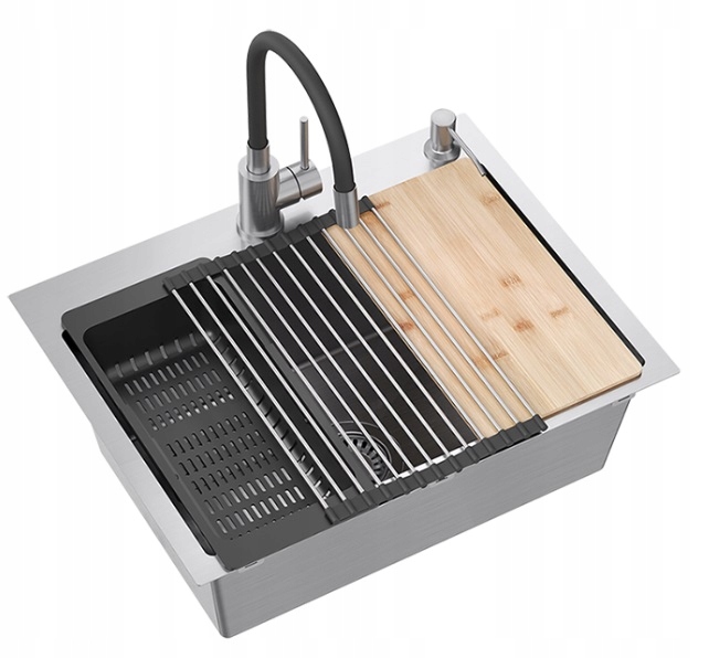 Zlewozmywak jednokomorowy Quadron Luke stal Inox