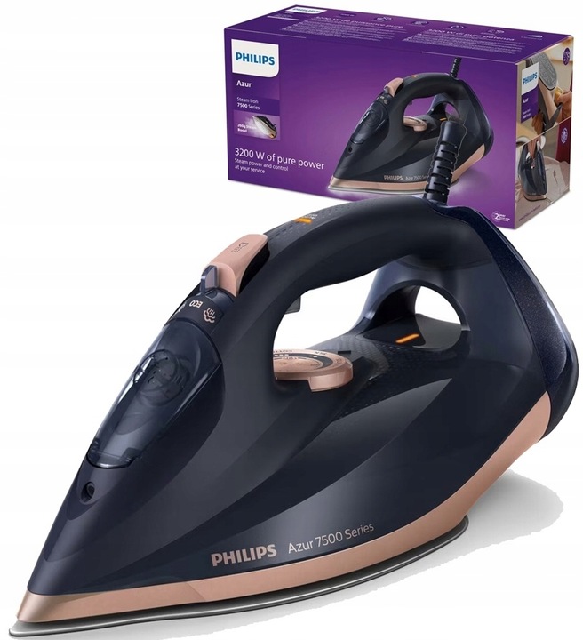 Żelazko Philips Azur 7500 Series Ręczne Parowe 3200W Steam Glide Elite