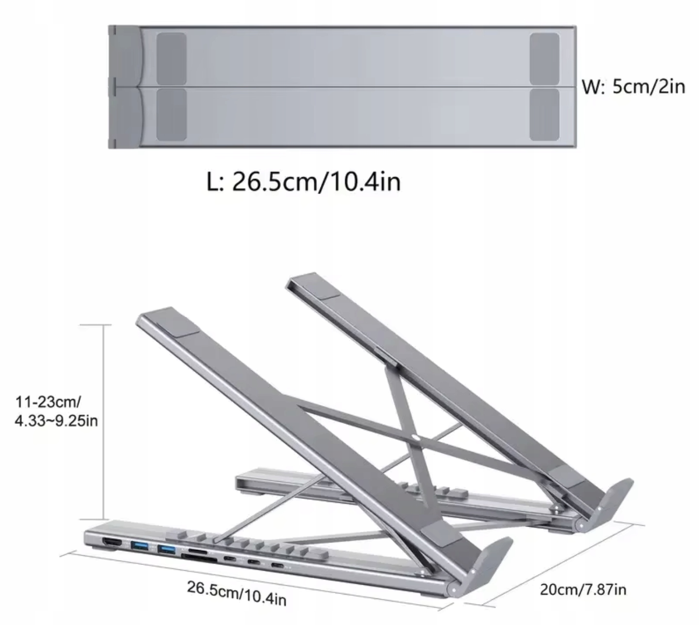 Uchwyt Stacja Dokująca do laptopa Apple MacBook DELL IBM HDMI USB C 8 in 1