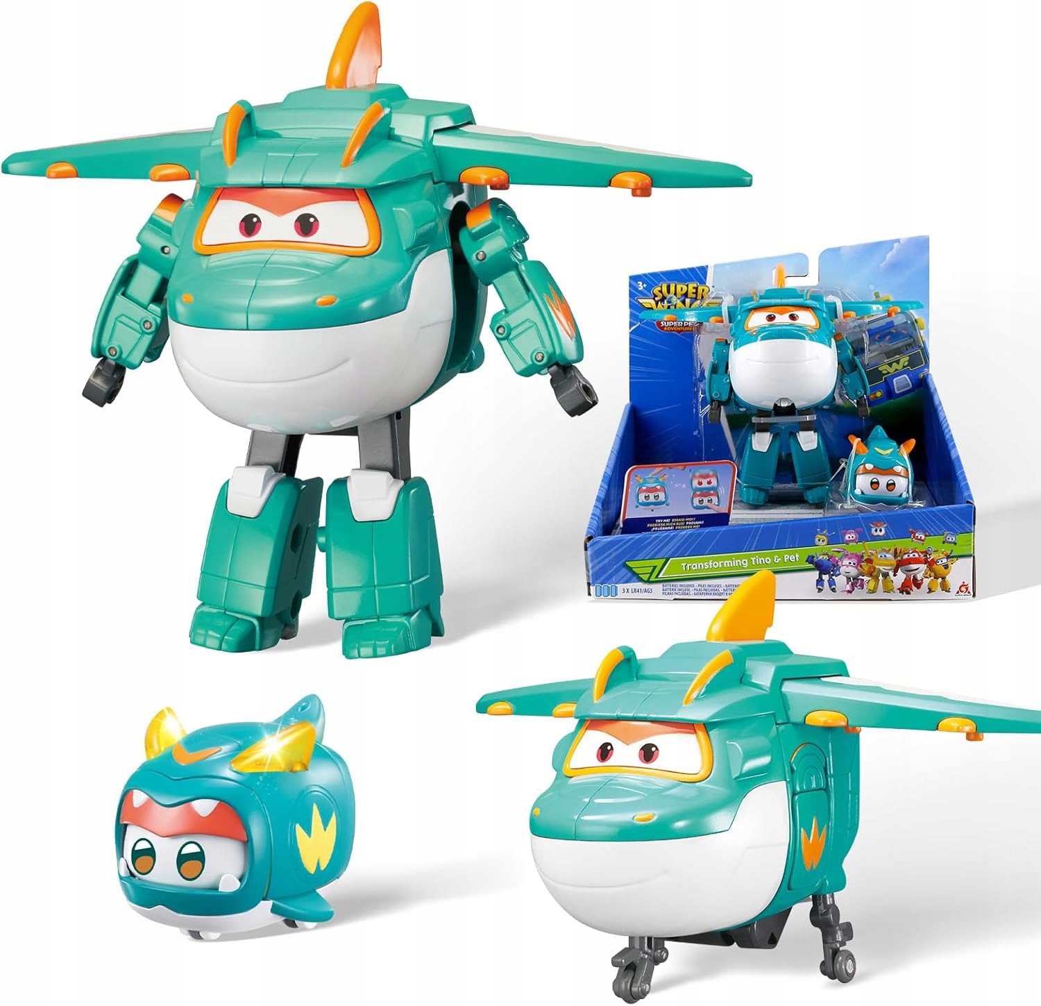 Zestaw Figurka Transformująca Samolot Wings Tino Figurka Tino