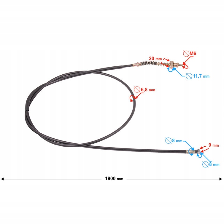LINKA HAMULCA TYLNEGO TYŁ skutery 4T GY6 Chińskie Producent Moretti