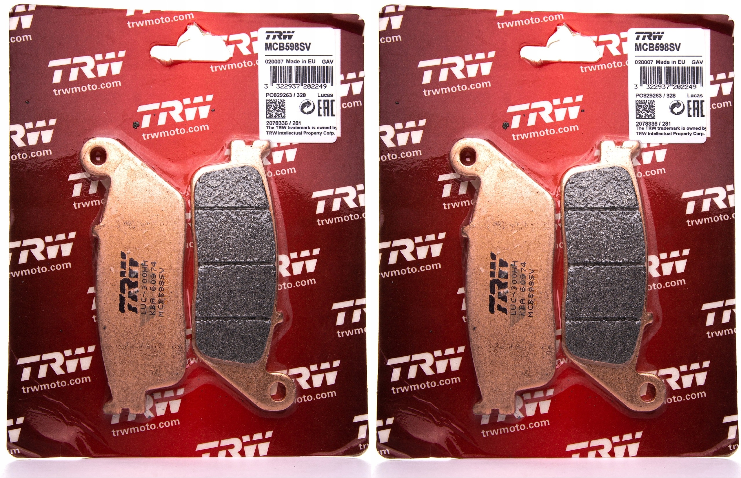 KLOCKI HAMULCOWE TRW HONDA CB600F HORNET 98-06