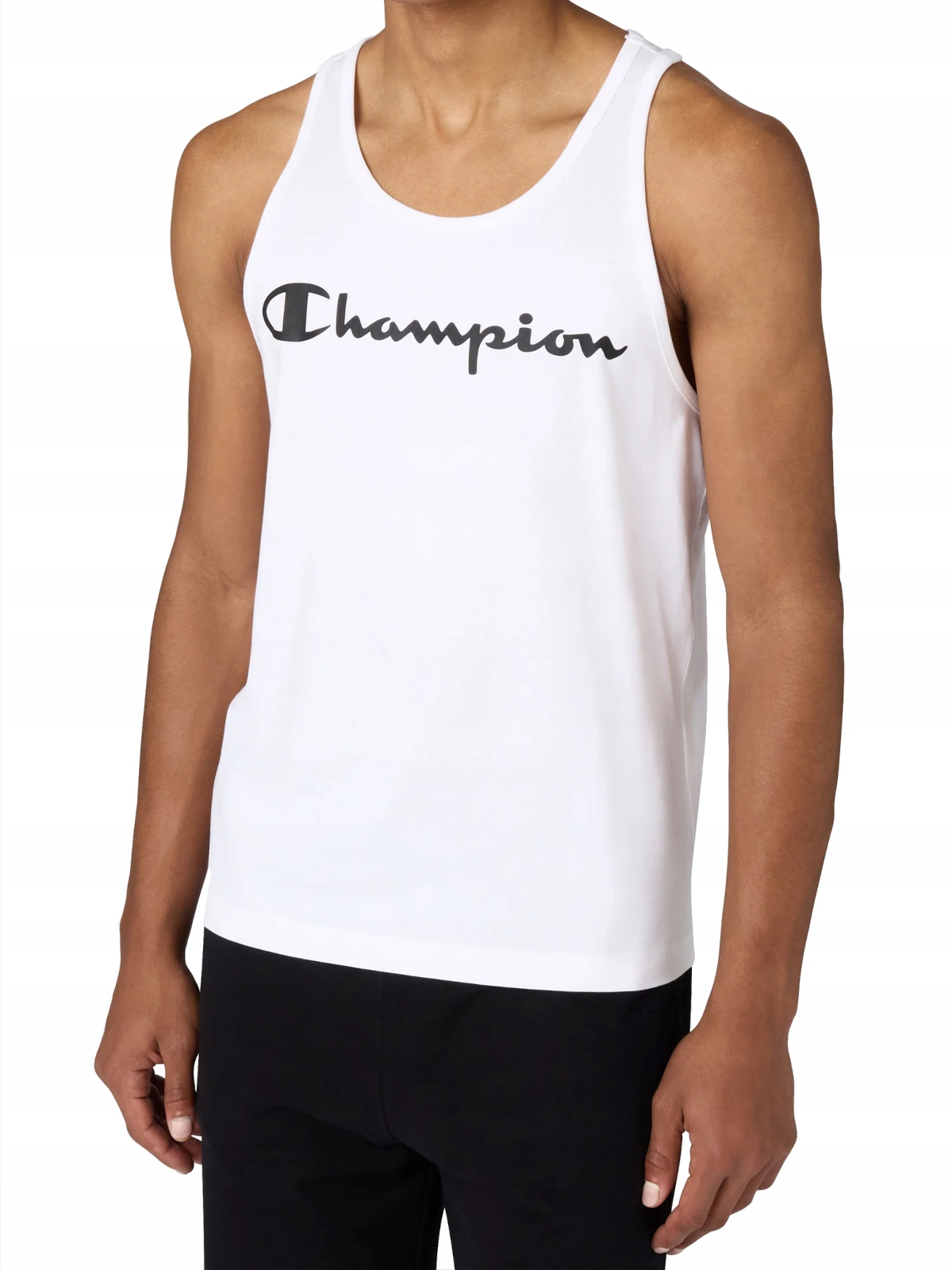 Tričko pánské Champion bez rukávů 222282-WW001 bílá sportovní tílko L