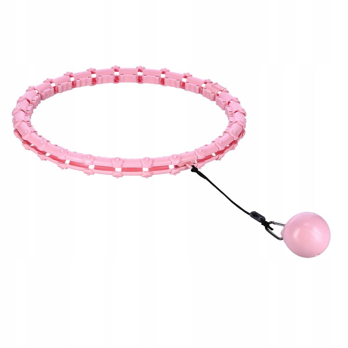 ZESTAW HULA HOP HHW11 Z WYPUSTKAMI I OBCIĄŻNIKIEM + PAS BR163 PLUS SIZE HMS Kolor dominujący róże i fiolety