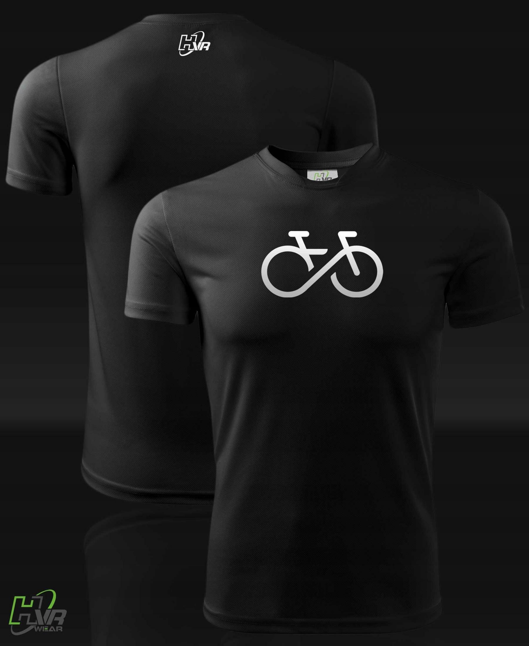 Termoaktywna koszulka HVR odblaskowy nadruk ROWER Rozmiar XXL