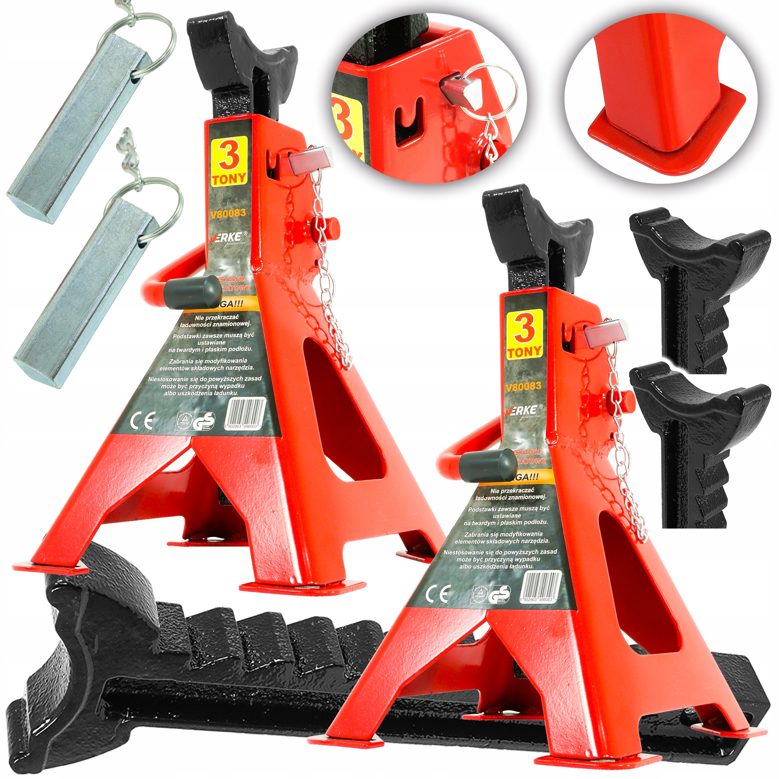 2x KOBYŁKI 3T PODSTAWKI PODPORY PODPÓRKI SAMOCHODOWE WARSZTATOWE STOJAKI