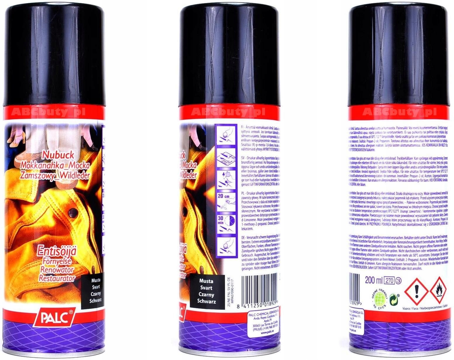 impregnat do butów sprey 200ml. CZARNY — 11