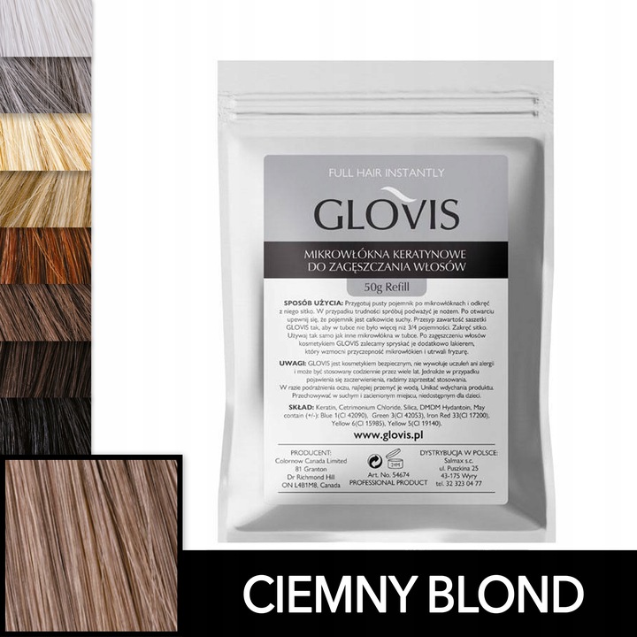 

Saszetka Glovis 50g Ciemny Blond Dark Blonde