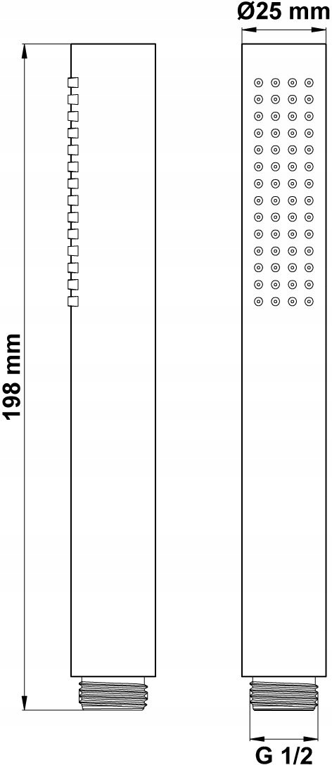SŁUCHAWKA PRYSZNICOWA 1 FUNKCYJNA HAGSER MIA Stan opakowania oryginalne
