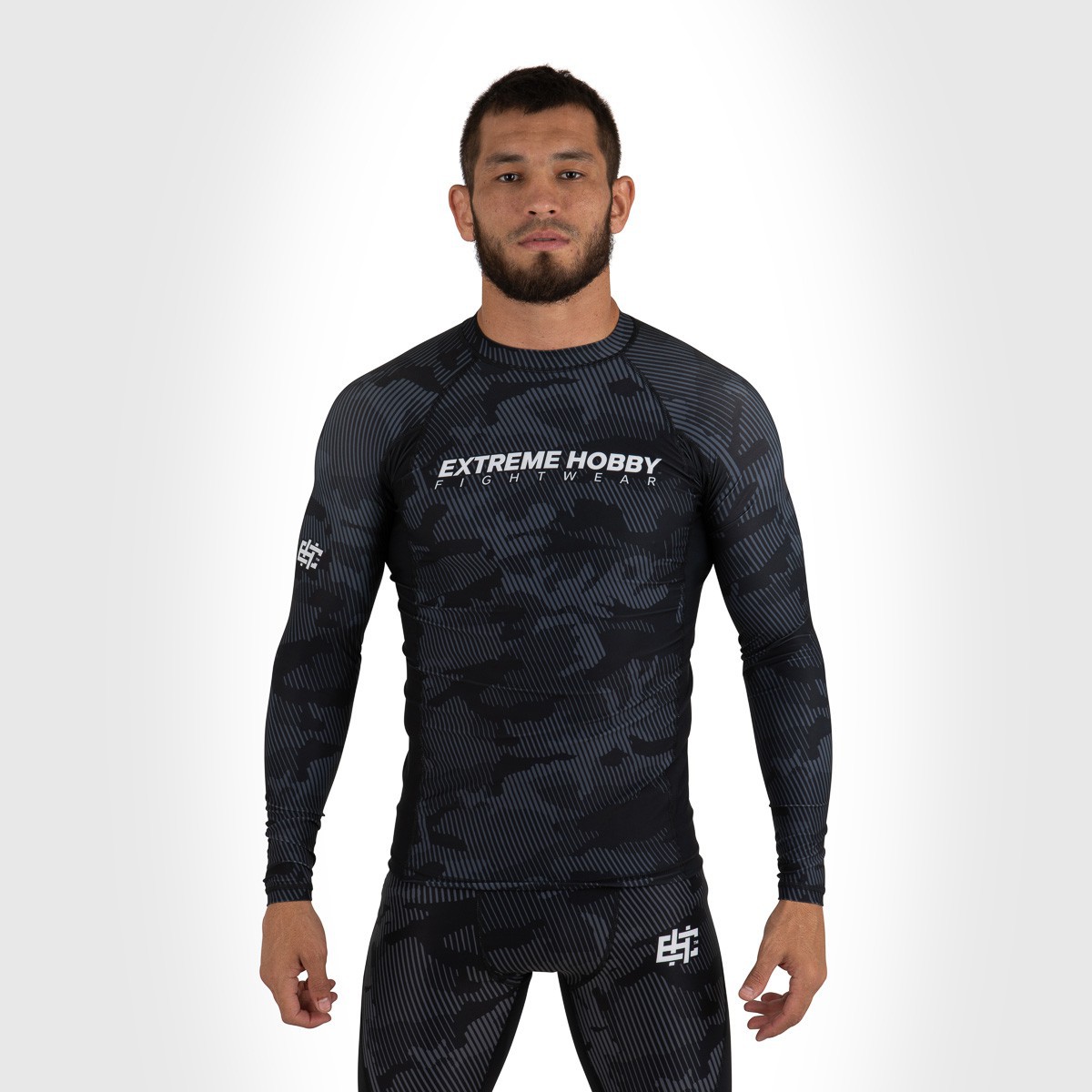 Longsleeve rashguard męski czarny HAVOC XL Dekolt okrągły
