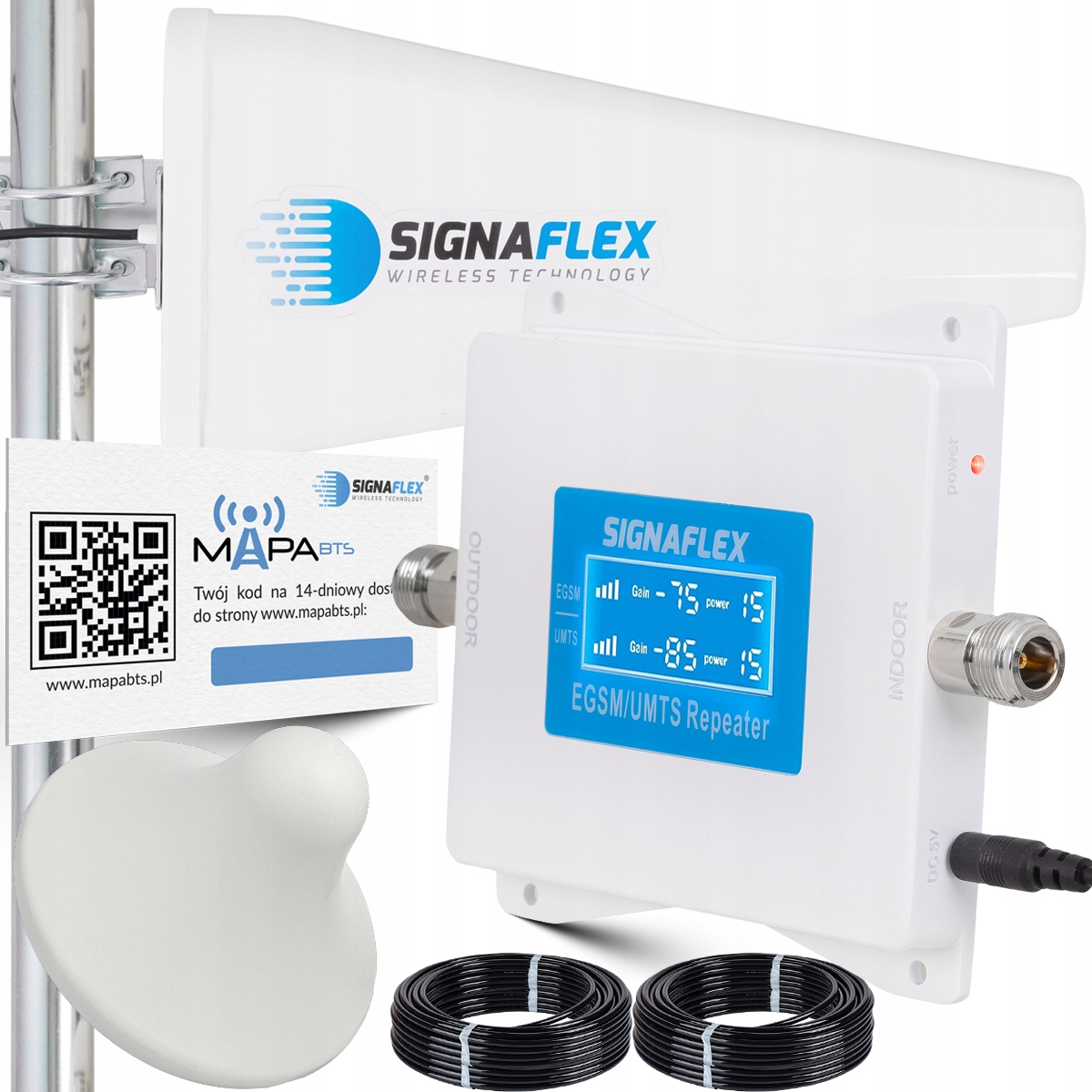 Sada Zosilňovačov Telefonného Signálu Gsm Internetu Hspa 4G Lte Antény 15 m