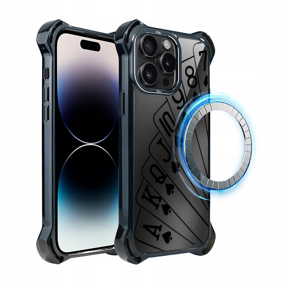 Pouzdro pro iPhone 14 Pro Max Ibizu DropGuard Ultra s MagSafe, hrací karty