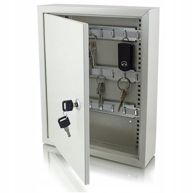 Szafka Ścienna Sejf Na Klucze Zamykana 42x Haczyki