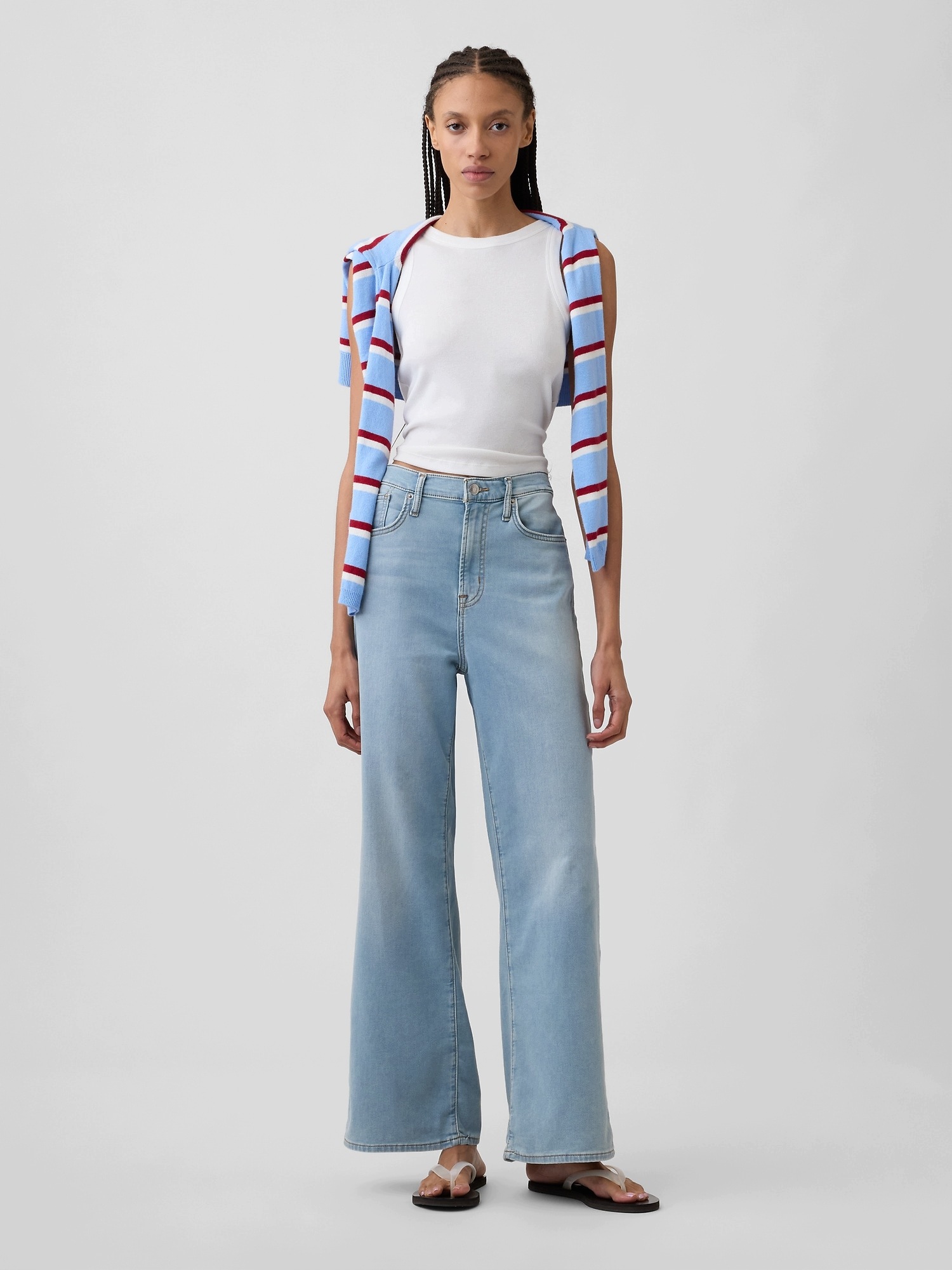 Gap Džíny High Rise Wide-Leg