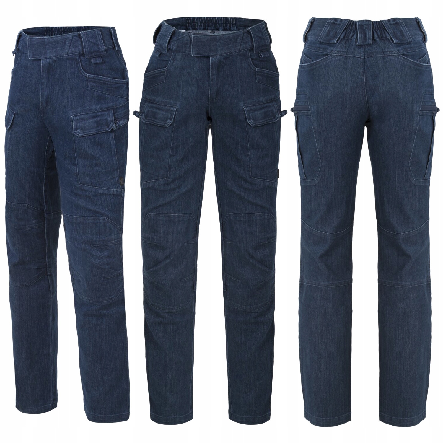 Helikon Dámské taktické kalhoty Utp Resized Denim Marine Blue vel. 33/34