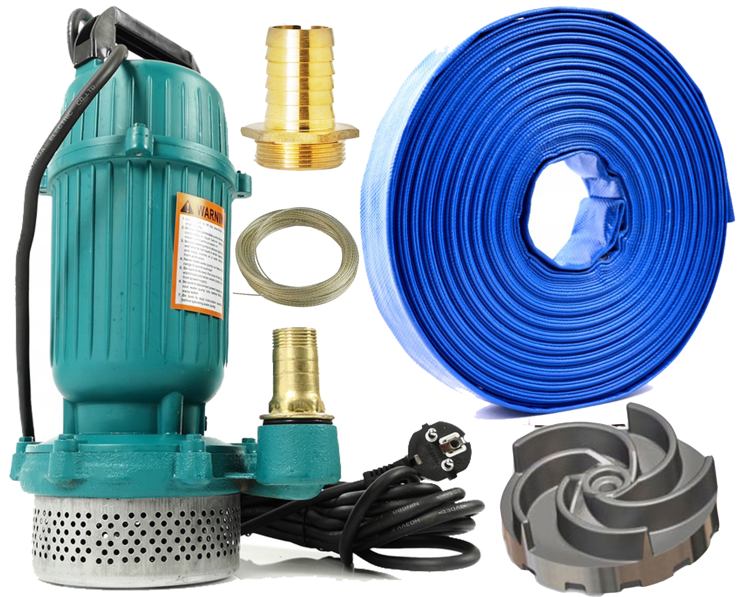 POMPA do SZAMBA wody BRUDNEJ czystej WĄŻ 20 ZESTAW